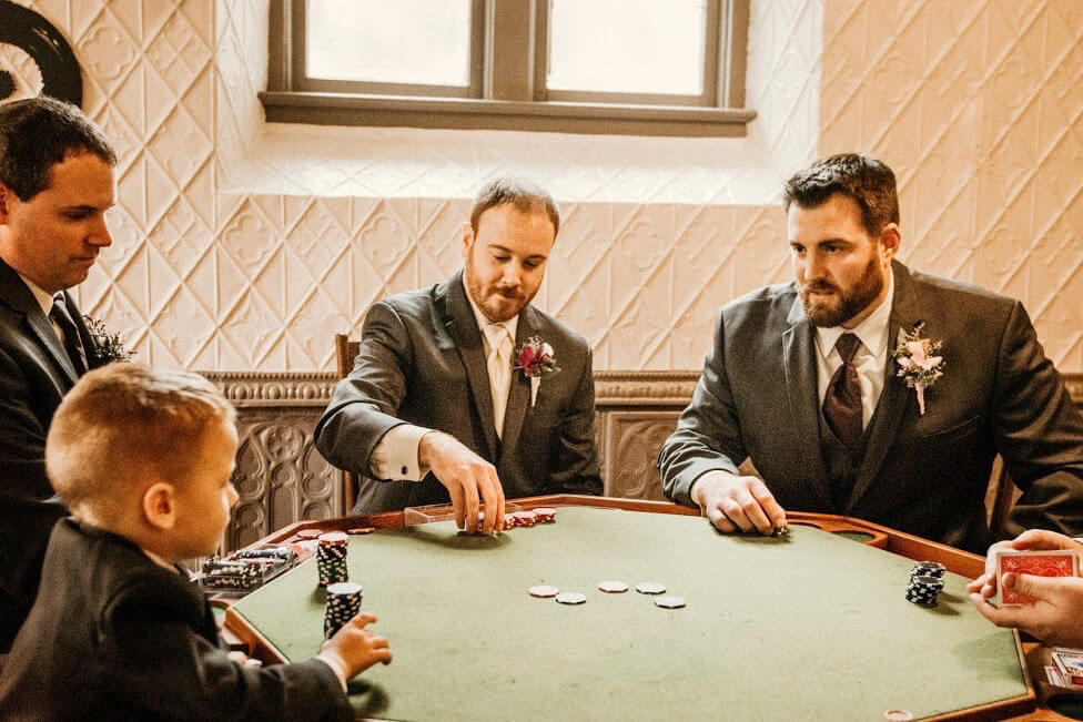 men playing poker