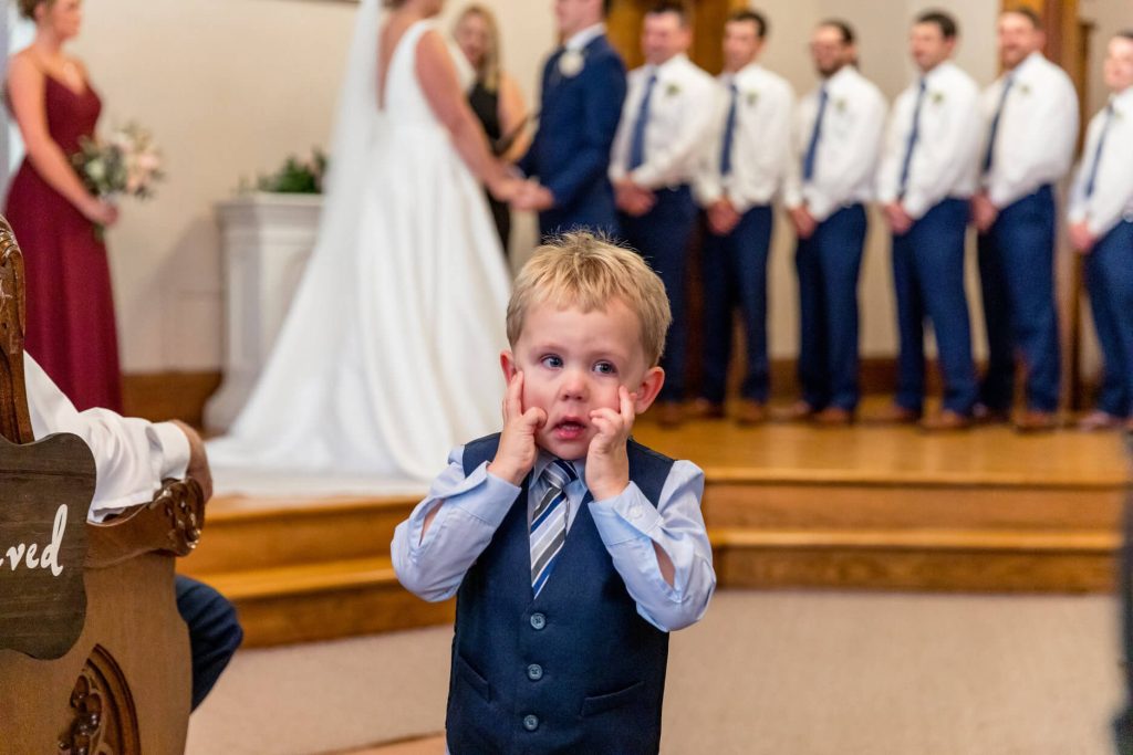 little boy at wedding